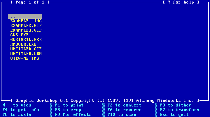 Screenshot of Graphic Workshop