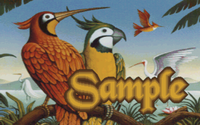 First screen of the Game-Maker sample game
